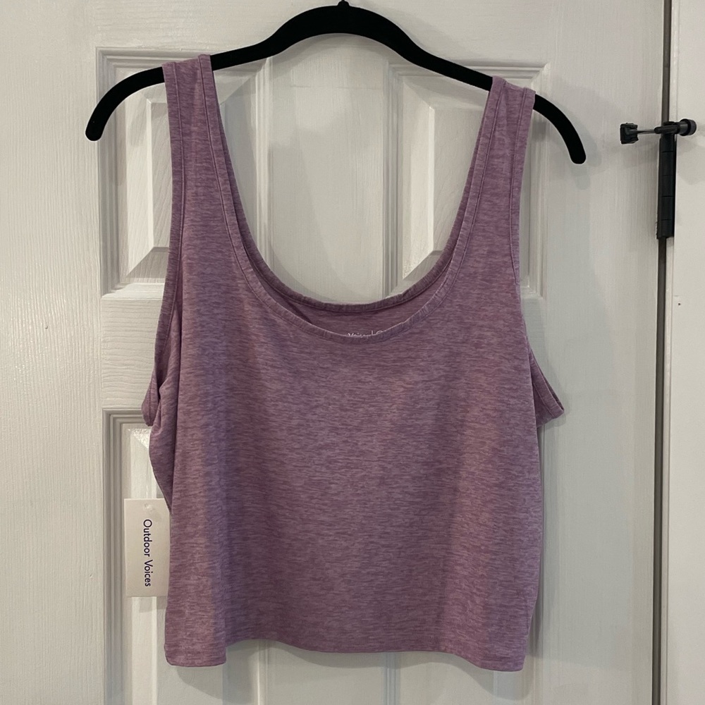NWT XXXL Outdoor Voices Cloud Knit Crop Tank